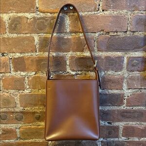 A.P.C. Brown Leather Shoulder Bag